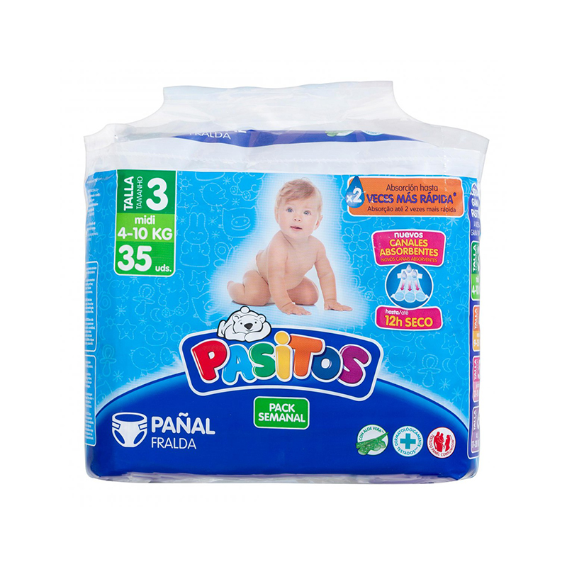 PAÑALES T3 4-9 KG 44U