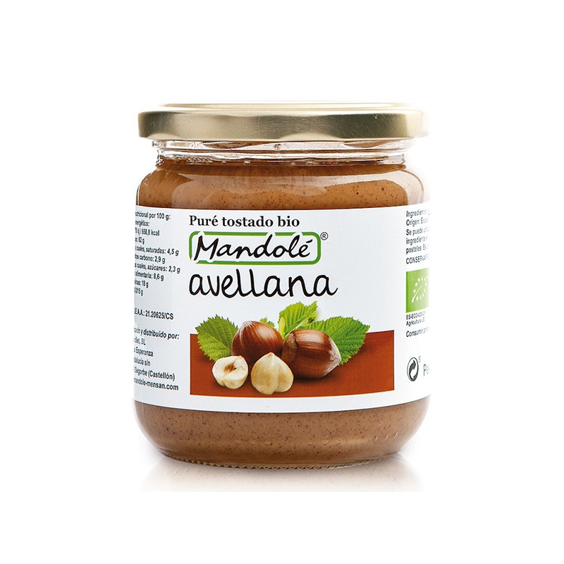 PURE DE AVELLANA TOSTADA MANDOLE 325g