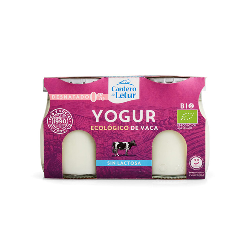 SIN LACTOSA YOGUR VACA  LETUR 2X125g