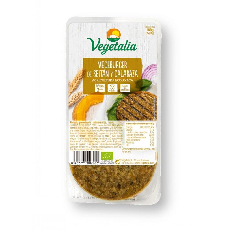 VEGEBURGER SEITAN/CALABA VEGETALIA  160g