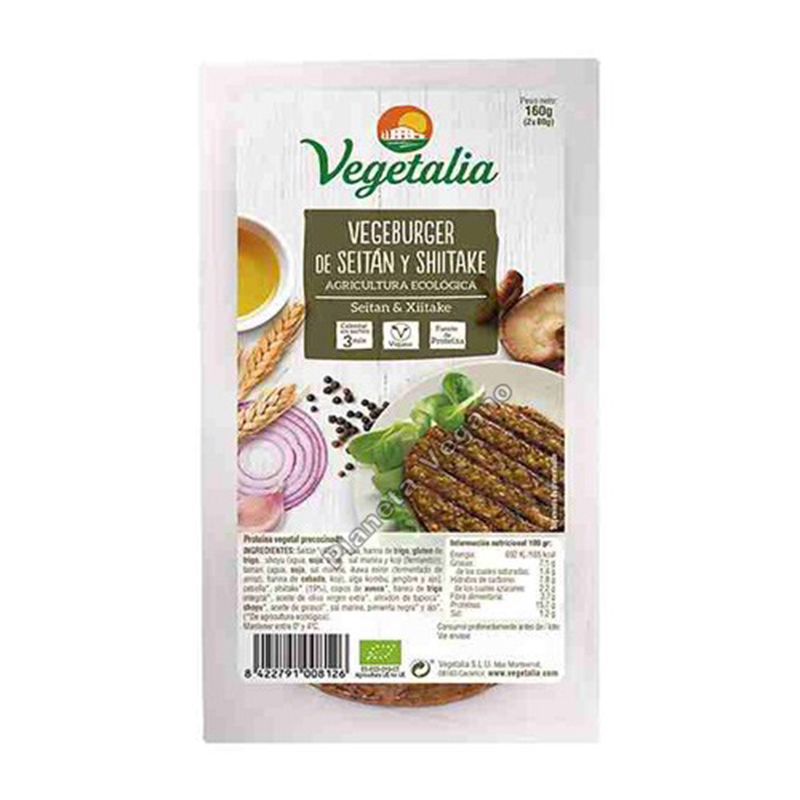 VEGEBURGER SEITAN/SHITAKE VEGETALIA 160g