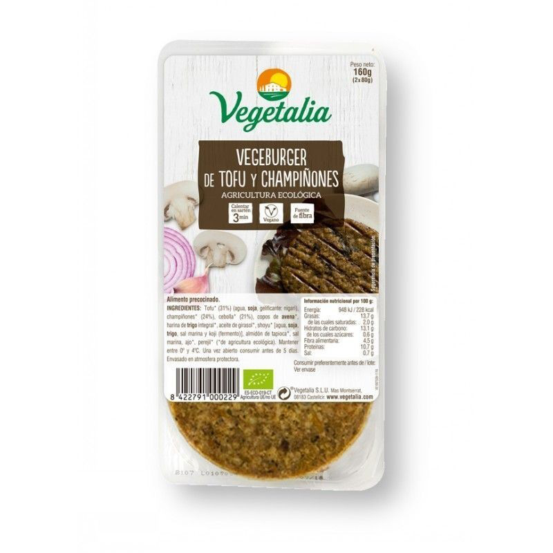 Veggieburger Espinacas/Tofu Vegetalia 160g  