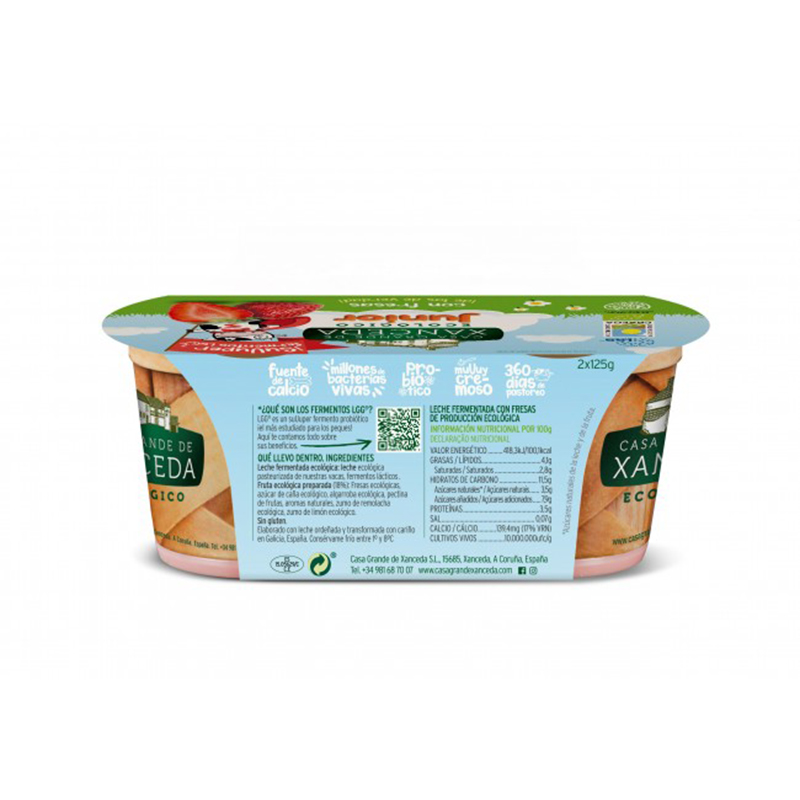 Yogur Cremoso Fresas Xanceda 2 x 125g  