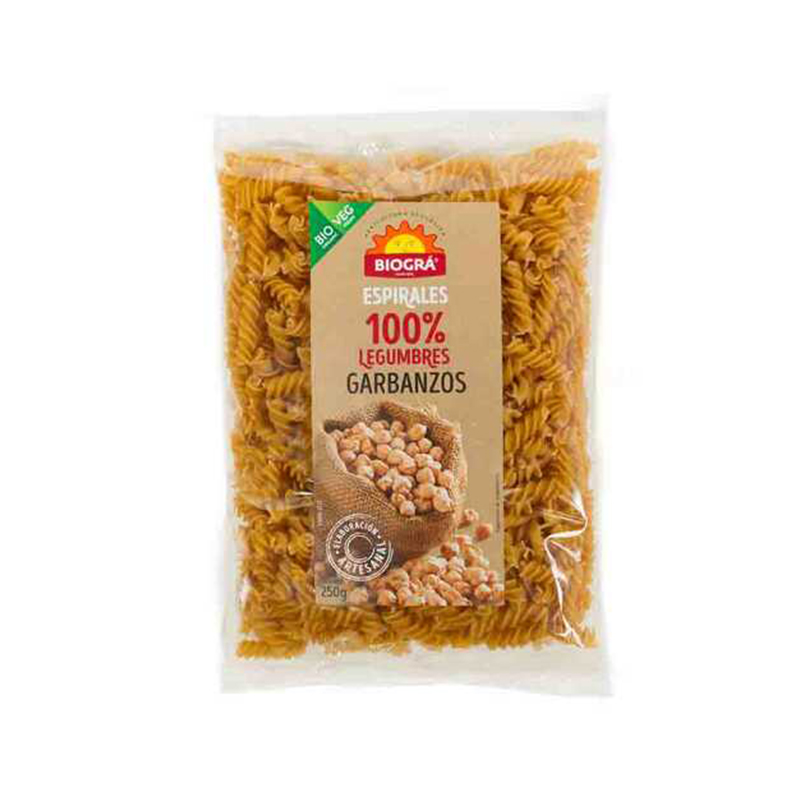 ESPIRALES GARBANZOS S/G VEGETALIA 250 g
