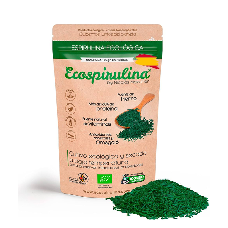 ESPIRULINA EN HEBRAS 80G