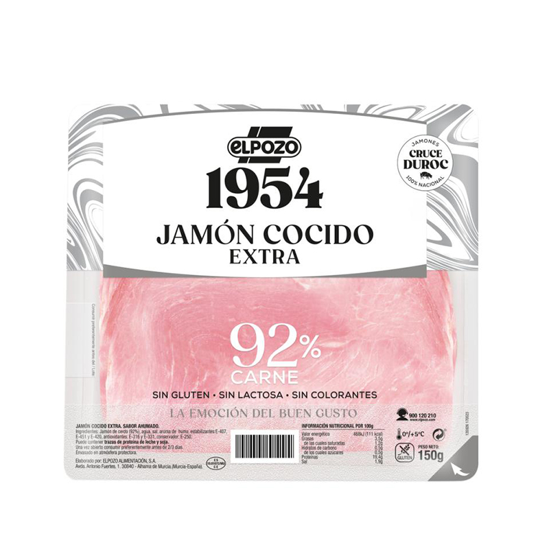 JAMON COCIDO LONCHAS BLANCAFORT 150 g