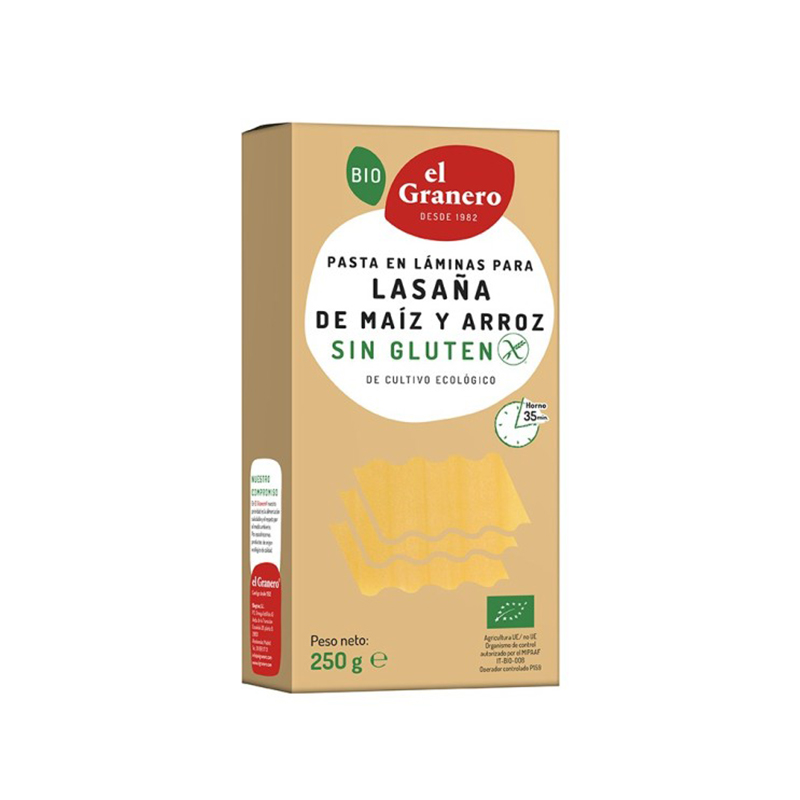 Làmines Lasanya S/Gluten 250 g