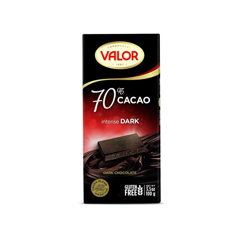 CHOC. NEG 70% PEP. CACAO INTERMON 100 g