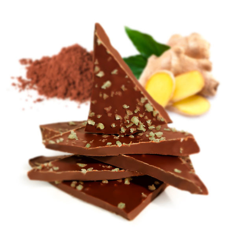 CHOCOLATE NEGRO CON JENGIBRE Y CITRICOS