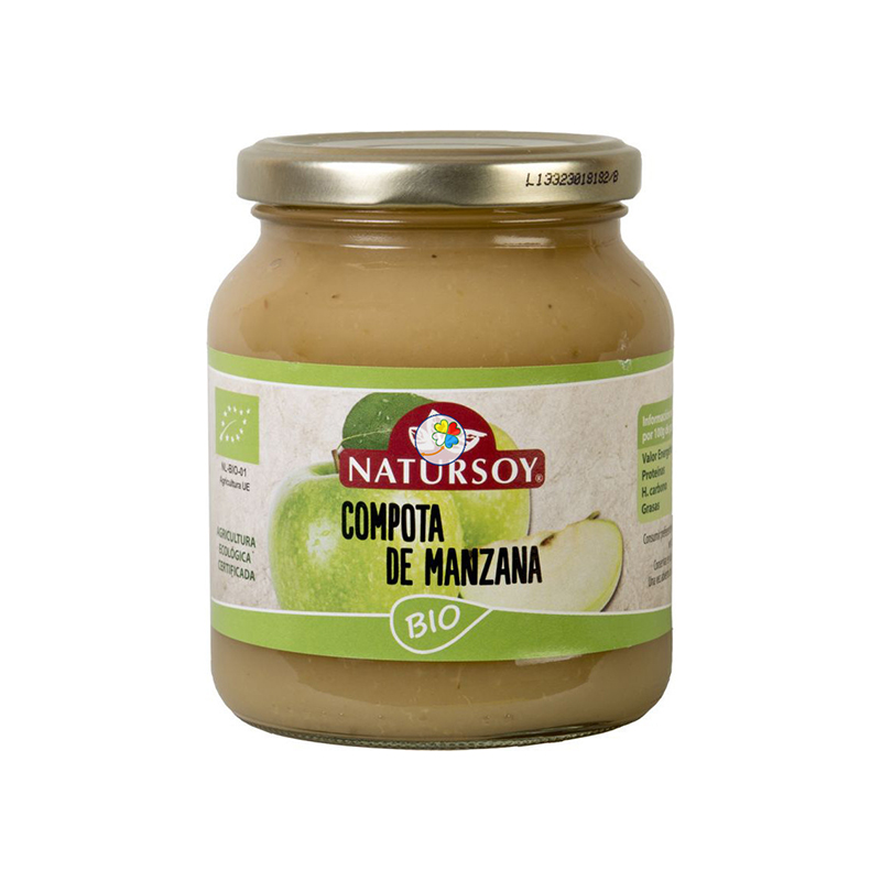 COMPOTA MANZANA NATURSOY 360 gr