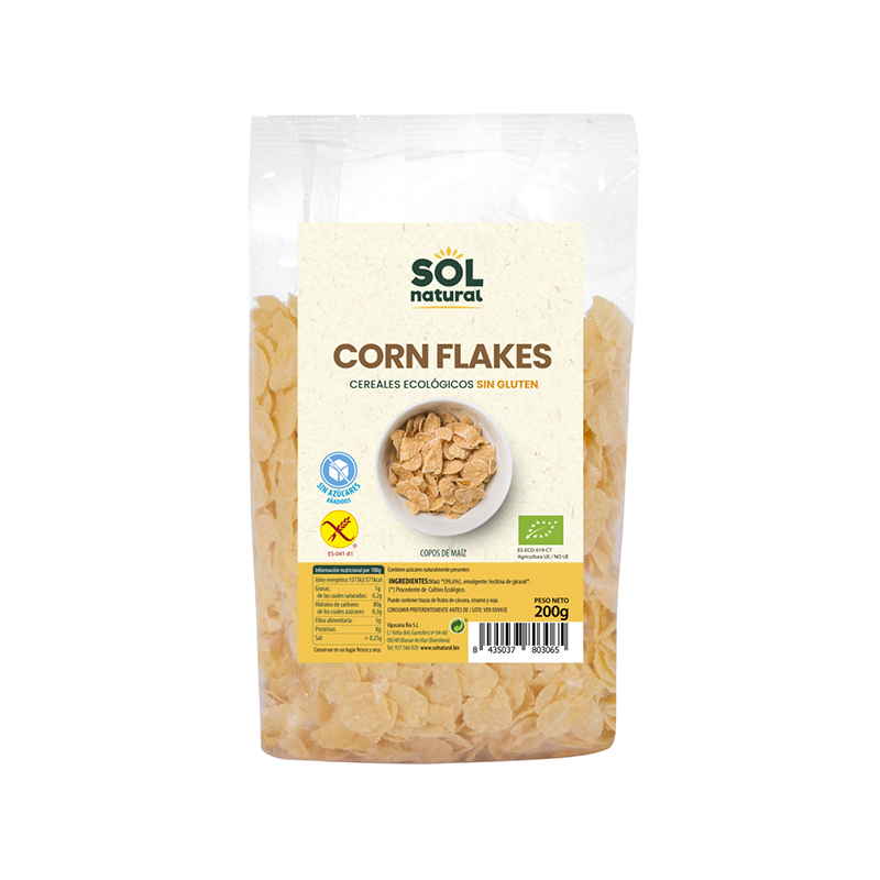 CORN FLAKES SIN GLUTEN SOL NATURAL 200 g