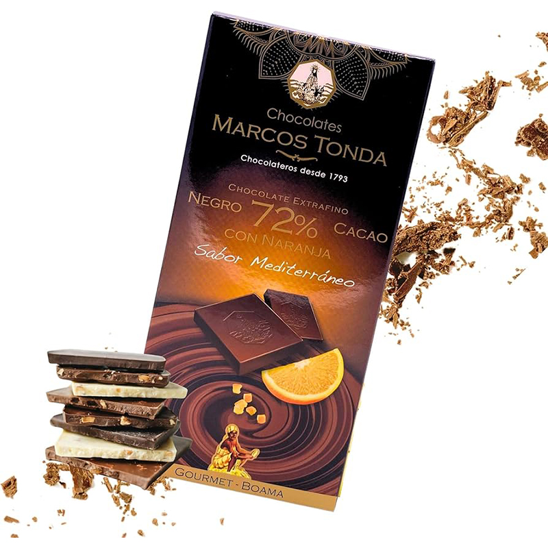 Chocolate negro BIO con piel de naranja 