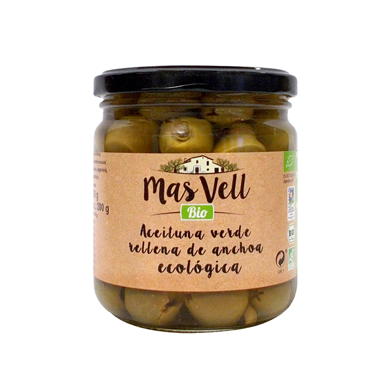 ACEITUNA RELLENA ANCHOA MAS VELL 350g