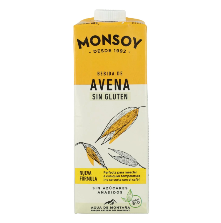 BEBIDA AVENA CALCIO MONSOY 1L