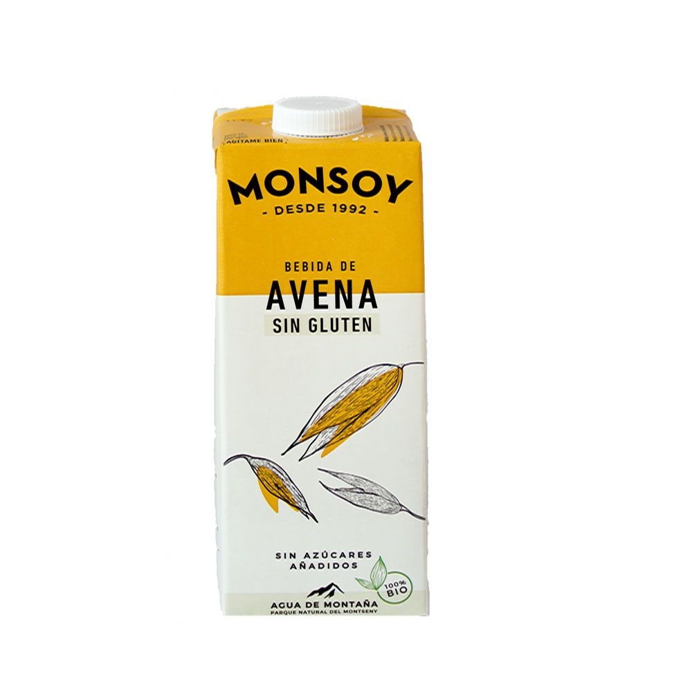 BEBIDA DE AVENA SIN GLUTEN MONSOY 1L
