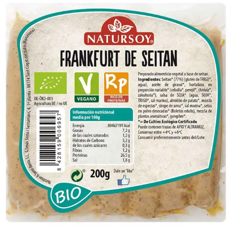 FRANKFURT SEITAN NATURSOY 200g