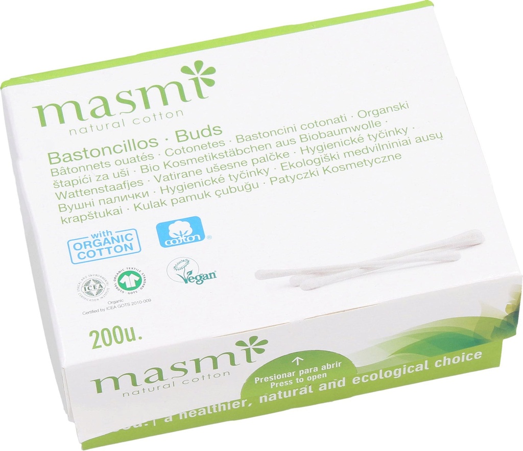 BASTONCILLOS ALGODÓN STICK PAPEL MASMI 200 UD